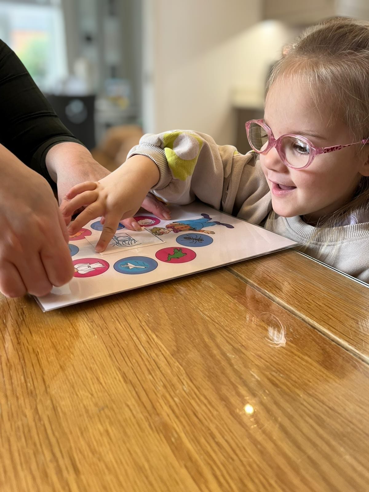 Child engaging with learning activities